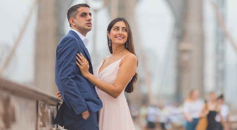 Indian Wedding-Couple Session-Brooklyn Bridge, Manhattan 8