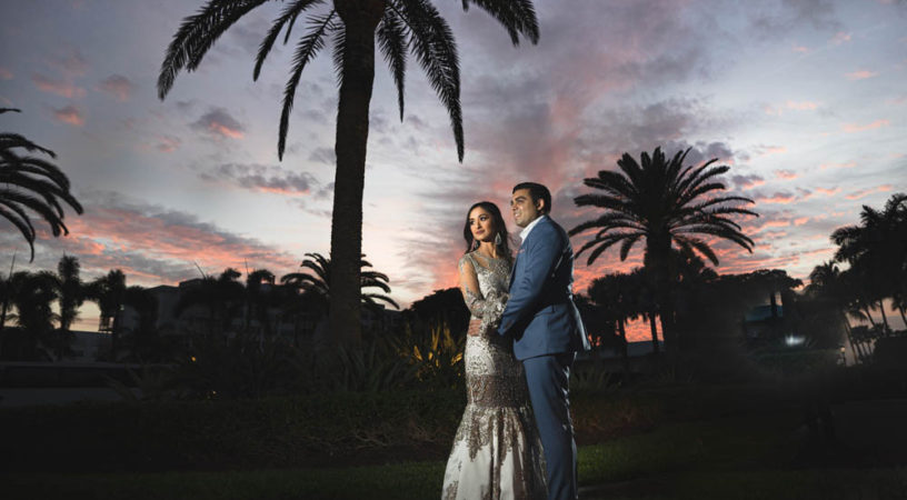 Indian Wedding-Couple's Portrait-The Ritz-Carlton Key Biscayne Miami 1