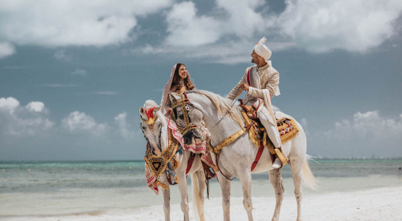 Indian Wedding-Couple's Portrait-Garza Blanca Cancun 2