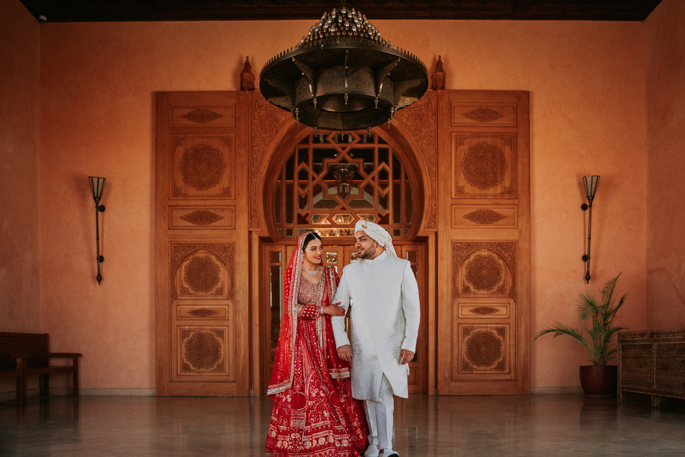 Grand Canal, The Oberoi, Marrakech Morocco Indian Wedding-Ptaufiq Photography-First Look 2