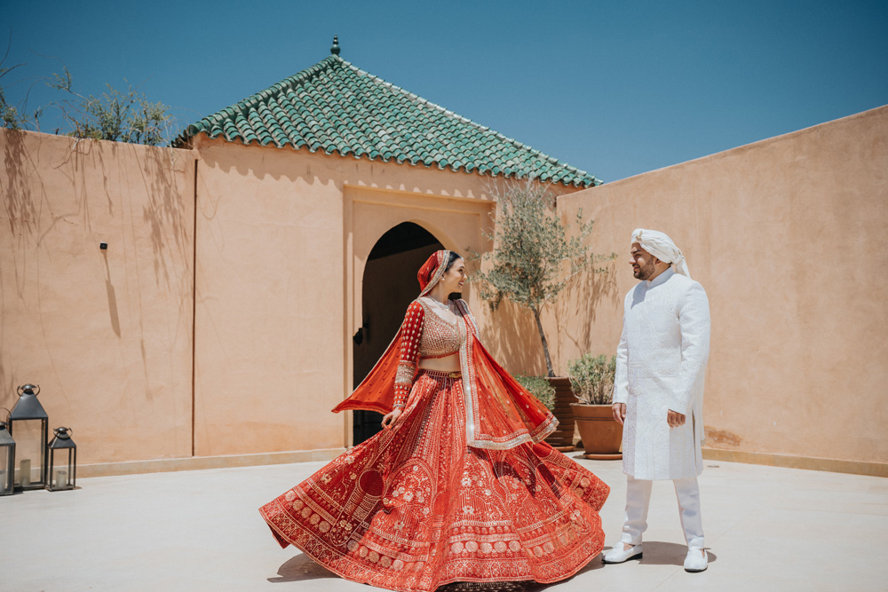 Grand Canal, The Oberoi, Marrakech Morocco Indian Wedding-Ptaufiq Photography-First Look 5