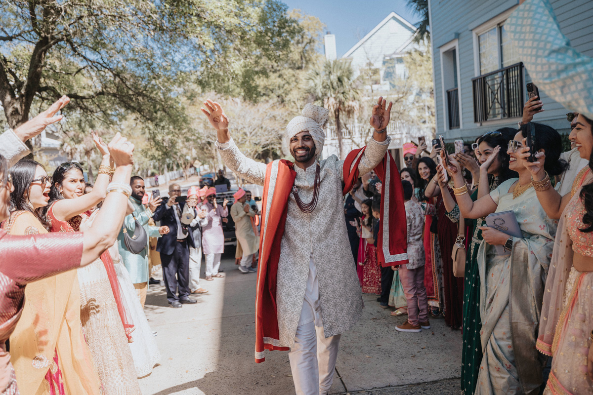 ptaufiq-indian-wedding-Isle of Palms- baraat 5