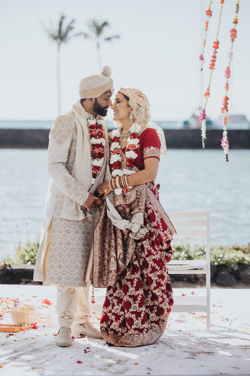 ptaufiq-indian-wedding-destination-Waikoloa Beach-Hawaii-ceremony 7