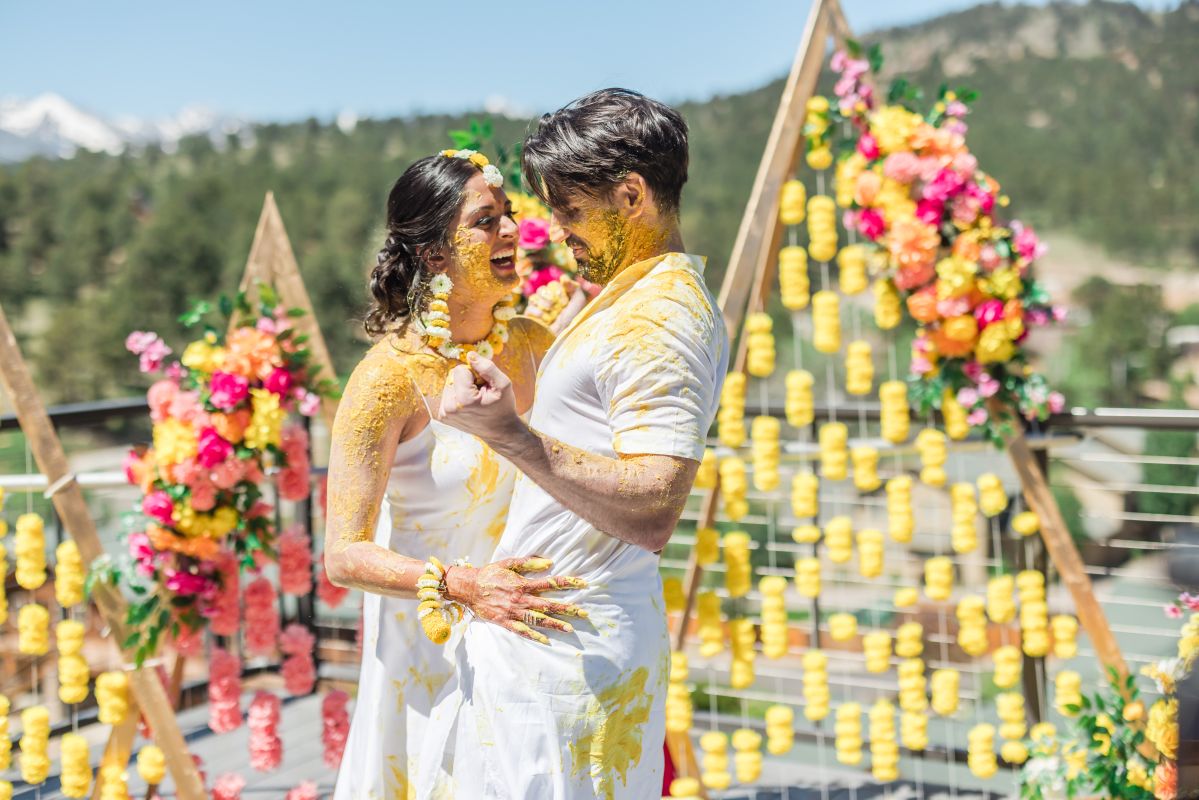 ptaufiq-Indian-wedding-Della Terra Mountain Chateau- Colorado-Haldi 1