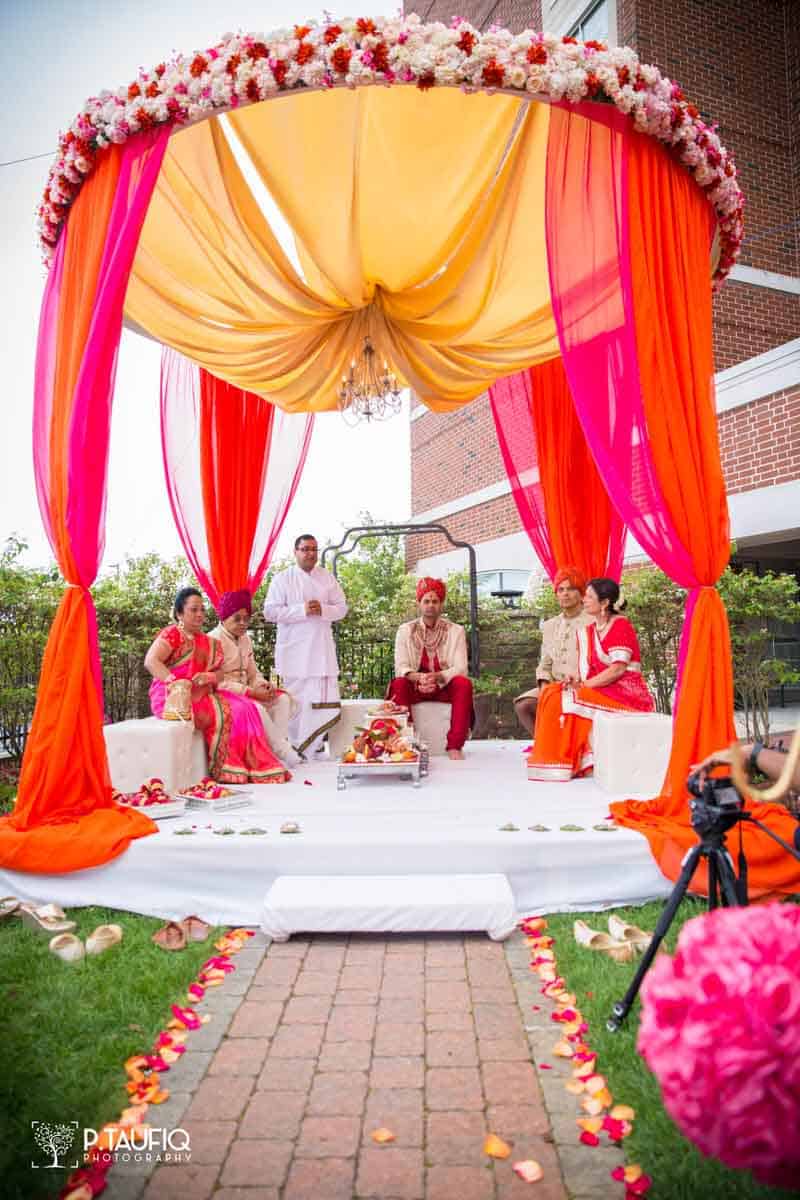 Mandap Indian Wedding Ceremony Ptaufiq Photography