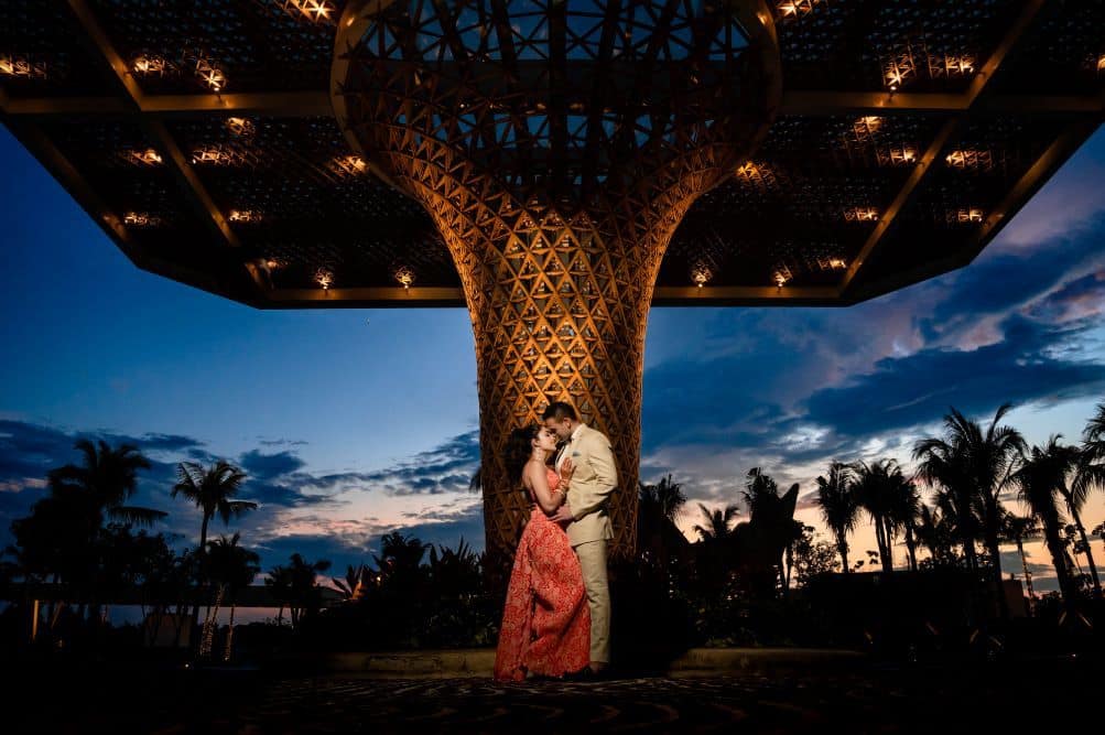 Indian Bride and Groom Portrait Photos Night 3