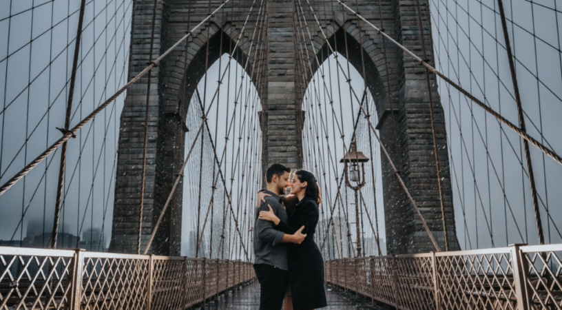 Engagement Photos At A Bridge