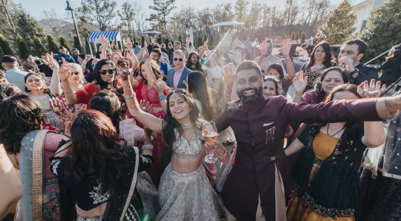 Wide angle Indian wedding photography