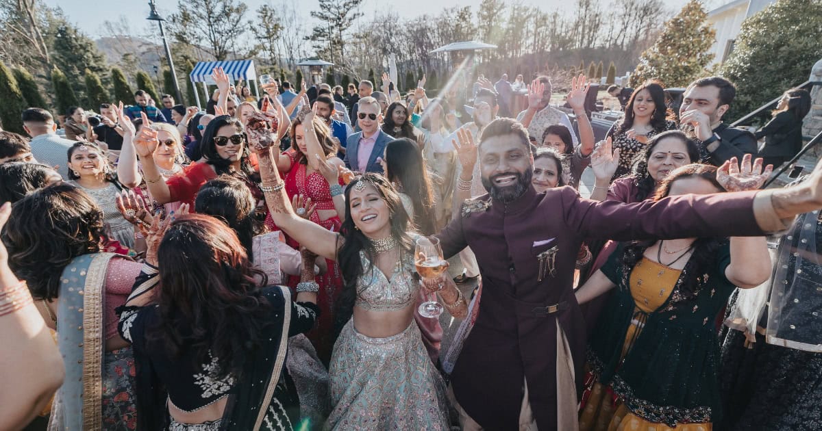 Wide angle Indian wedding photography