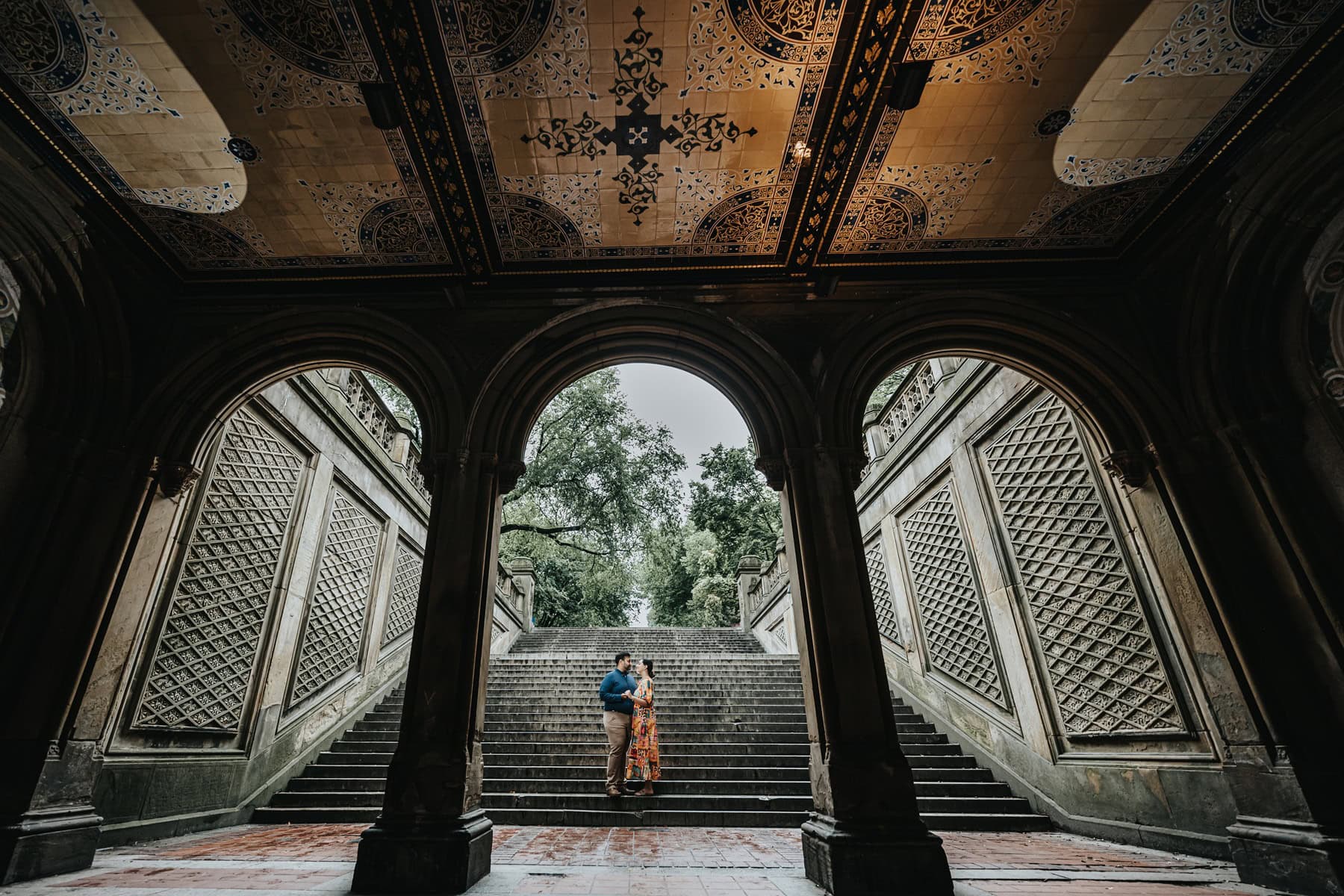 Engagement Photoshoot on the Bethesda Terrace