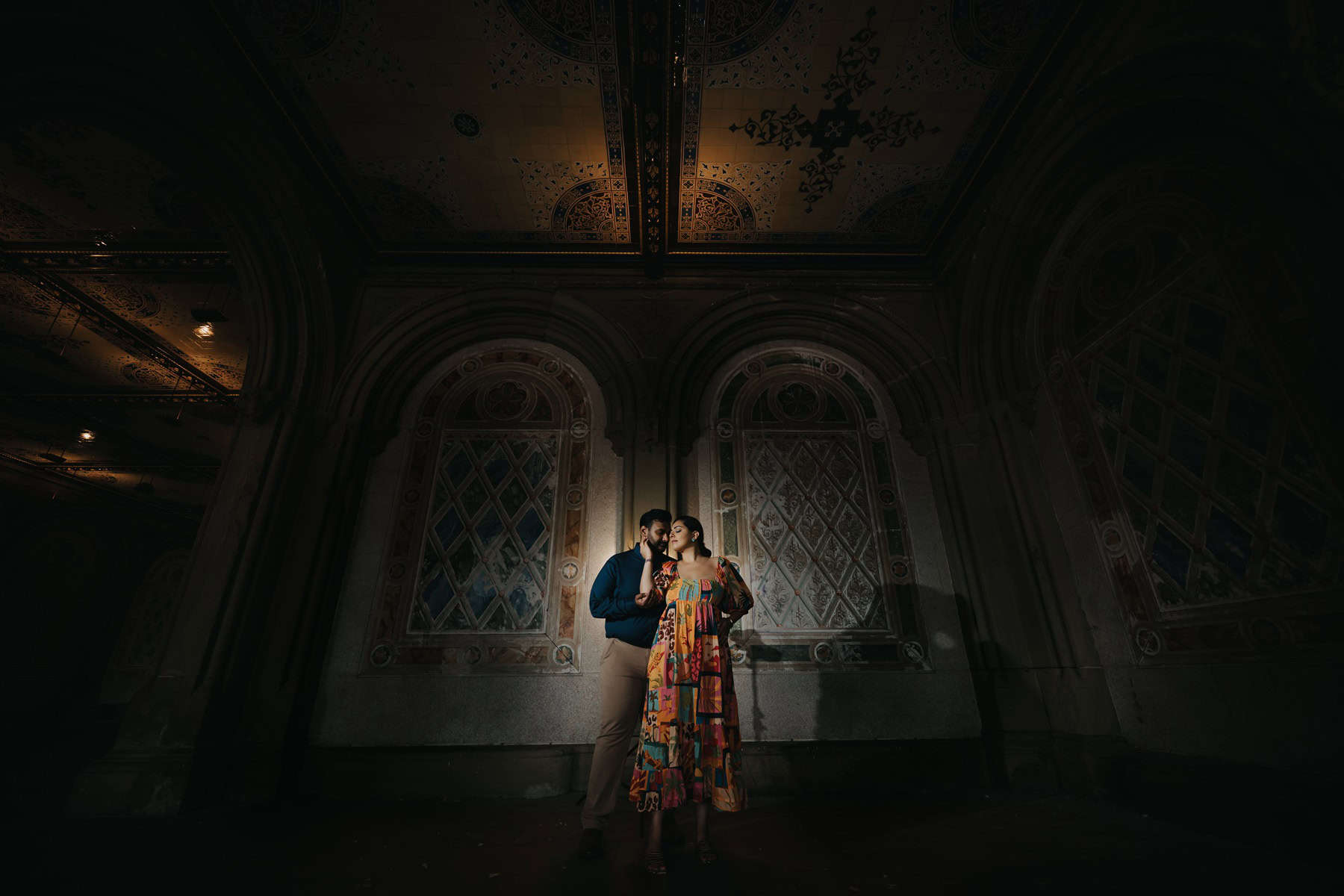 Engagement Photoshoot on the Bethesda Terrace